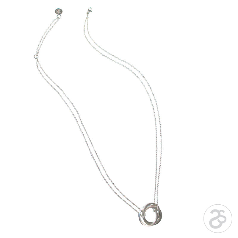 Sterling Silver Interlocking Adjustable Fine Necklace