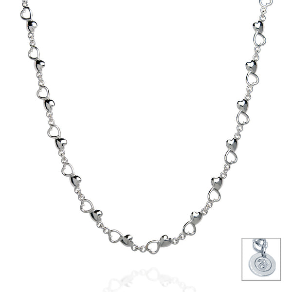 Sterling Silver Fine Love Heart Necklace
