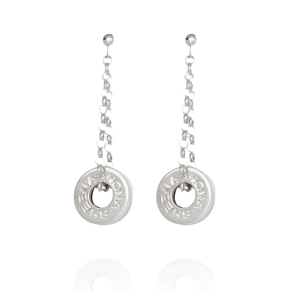 Sterling Silver Designer Drop Earrings