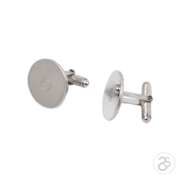 Sterling Silver Designer Logo Cufflinks