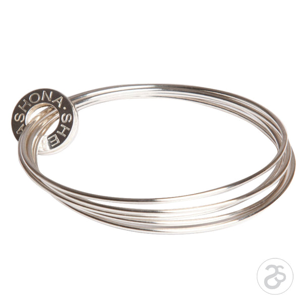 Sterling Silver Designer Multi Bangle